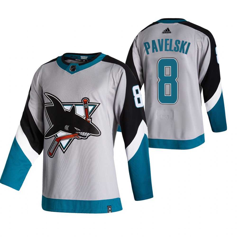 San Jose Sharks 8 Joe Pavelski Grey Adidas 2020-21 Reverse Retro Alternate Jersey Dzhi,We sell and wholesale San Jose Sharks 8 Joe Pavelski Grey Adidas 2020-21 Reverse Retro Alternate Jersey Dzhi on line form chian!